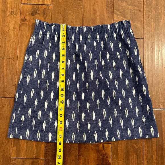 J. Crew Ikat Pull On Mid Length Lined Skirt Sz 8 - Picture 7 of 8